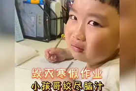 毁灭寒假作业 小孩哥绞尽脑汁搞笑小学生 寒假作业视频封面