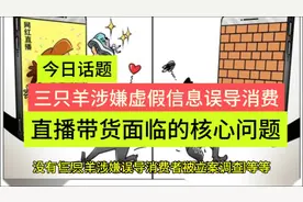 三只羊涉嫌虚假信息误导消费被立案调查，三只羊后续会做出啥回应视频封面