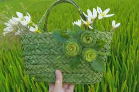 草编手提包包教程，蒲草编织视频封面