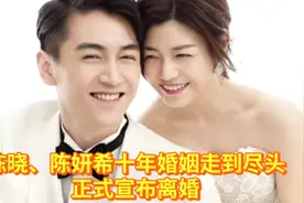 爱已成往事！陈晓陈妍希宣布结束婚姻关系！视频封面