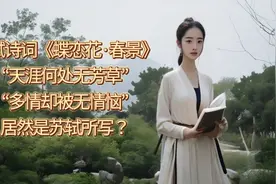 苏轼诗词《蝶恋花·春景》天涯何处无芳草 多情却被无情恼视频封面