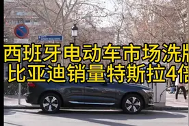 西班牙电动汽车市场洗牌，特斯拉销量比比亚迪少4倍！视频封面