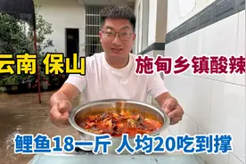 云南保山乡镇鱼馆只卖一道菜，鲤鱼18块一斤，人均20元吃到撑视频封面