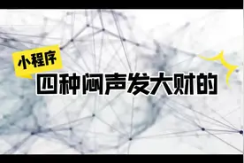 四种闷声发大财的小程序视频封面