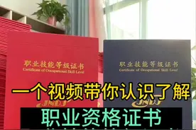 一个视频带你了解职业技能证书视频封面