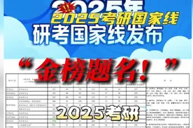 #2025考研国家线炸了！今年终于把这个分数线打下来了！#考研视频封面