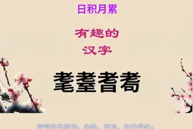 耄耋和耆耈代表的都是老人，但年龄段不同。有趣的汉字生僻字学习视频封面