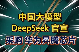 中国大模型DeepSeek，采购华为昇腾芯片？视频封面