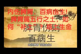 内伤脾胃，百病由生！脾胃属五行之土，如何“补土”？培土生金视频封面