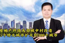 房地产终级大招城中村改造，从35个特大城市扩大到300个城市视频封面