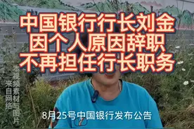 中国银行行长刘金因个人原因辞职不再担任行长职务视频封面