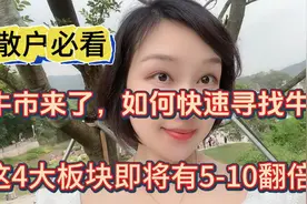 牛市来了，接下来散户盯紧这4大板块，即将走出5-10翻倍大牛股！视频封面