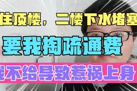 我住顶楼15层，二楼下水堵塞，要我掏疏通费，我不给导致惹祸上身视频封面