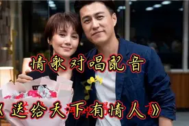 袁泉靳东情歌对唱配音《送给天下有情人》歌声醉人心扉，超级好听视频封面