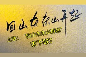 上联：“回山东东山再起”【求下联？】请高手赐墨视频封面