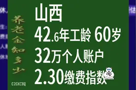 山西最新养老金，工龄42.6年，个人账户32万，60岁退休金计算视频封面