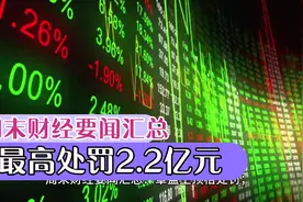 周末财经要闻汇总：最高处罚2.2亿元，超级牛散章建平定格处罚！视频封面