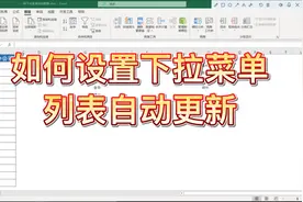 EXCEL如何设置一级下拉菜单的列表自动更新视频封面