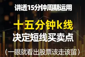 15分钟k线，决定短线买卖点，一眼就看出股票该走该留，讲透15分视频封面