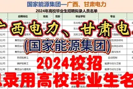 广西电力、甘肃电力(国家能源集团)2024校招拟录用高校毕业生名单视频封面