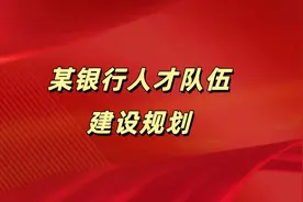某银行人才队伍建设规划#规划#银行#人才队伍建设视频封面