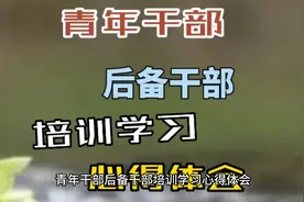 青年干部后备干部培训学习心得体会视频封面