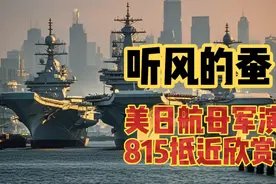 美日航母军演，我815街溜子近距离欣赏视频封面