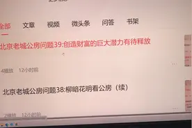 北京老城公房问题39补充：惊人的就业效果视频封面