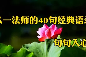弘一法师的40句经典语录，领悟人生真谛，让你的心灵得到洗礼视频封面