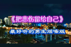 最好听的男生烟嗓版《把悲伤留给自己》深情走心，太感人视频封面