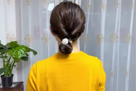 齐肩发低丸子这样扎，零基础一看就会，不挑人！视频封面