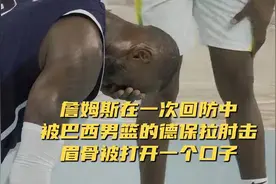 老詹眼部眉骨被肘击中途退出！心疼啊！视频封面