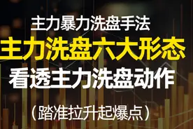 主力的暴力洗盘手法，洗盘六大形态，看透主力洗盘动作视频封面