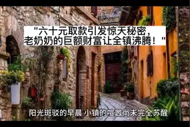 "六十元取款引发惊天秘密，老奶奶的巨额财富让全镇沸腾！"视频封面