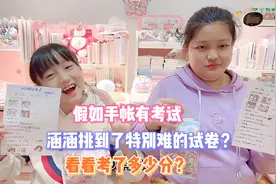 假如手帐有考试！涵涵挑到了特别难的试卷？看看考了多少分？视频封面