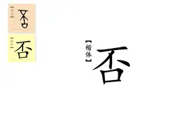 一日一汉字，一字一故事。今天学习“否”。视频封面