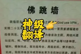 神级翻译：佛跳墙（God use VPN），承包我一天笑点…视频封面