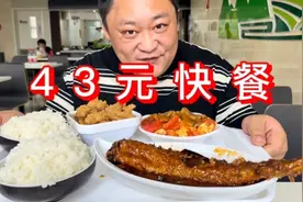 胖龙去医院做体检，在医院食堂，43元有鱼有肉，吃的真丰盛视频封面
