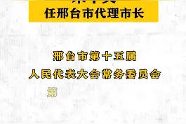 宋华英任邢台市代理市长#邢台视频封面