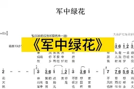 《军中绿花》动态简谱演奏#简谱 #萨克斯视频封面