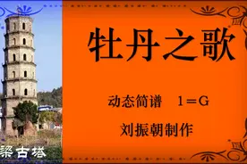 #热门 笛子独奏《牡丹之歌》动态谱视频封面