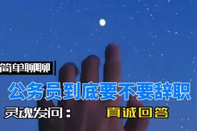 聊聊～公务员到底要不要辞职？体制内搬砖人理性唠嗑视频封面