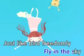 I want to fly  我要飞翔飞在蓝天上 #宝宝儿歌早教  ##英文儿歌视频封面