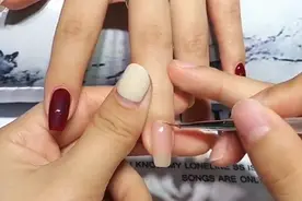 火焰红魔镜粉贝壳美甲教程视频封面