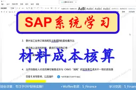 SAP软件  材料成本核算#会计 #会计实操 #会计人生 #sap #财务人视频封面