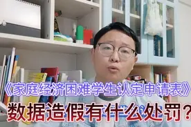 《家庭经济困难学生认定申请表》中提供虚假信息，会受什么处罚？视频封面