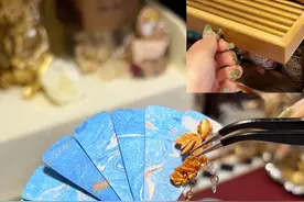 自制艺术火漆漆扇 #手工diy #火漆印章 #自己动手diy #漆扇 #艺术视频封面