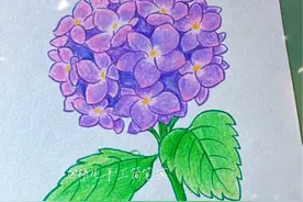 大圆套小圆画绣球花也太简单了吧！ #简易花草画法 #儿童画 #简笔画 #绣球花 #彩铅手绘视频封面