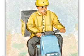 外卖小哥低血糖在雨中摔倒两次，醒来起身后继续工作，网友：成年人的生活从来没有容易二字#dou上热门 #创作灵感 #人生不容易只有靠自己才能得到你想要的东西 #我在人间捡故事 #画一个故事 @DOU+小助手视频封面