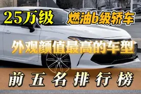 25万b级燃油轿车颜值最高的车型前五名排行榜视频封面
